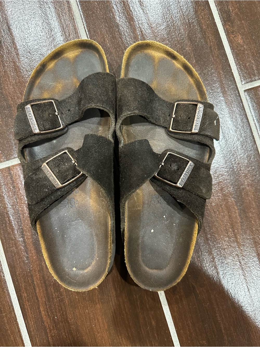 Birkenstock Brown Suede Sandals - Size 36